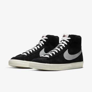 Nike Blazer Mid '77 - Férfi Utcai Cipő - Fekete/Fehér/Platina